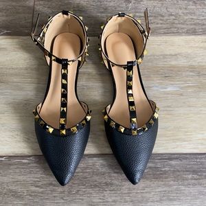 Black and Gold Flats